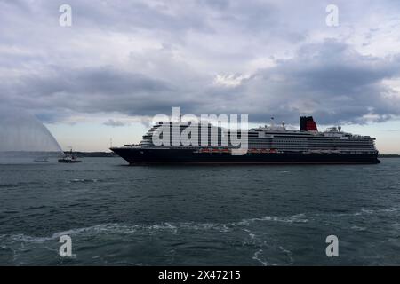 Königin Anne, Cunard, Ankunft in Southampton am Dienstag, den 30. April 2024 Stockfoto