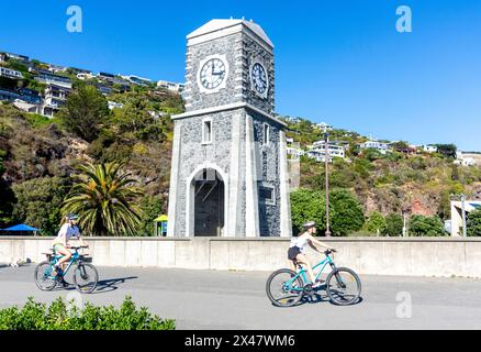 Sumner Scarborough Uhrenturm, Esplanade, Scarborough, Christchurch (Ōtautahi), Canterbury, Neuseeland Stockfoto