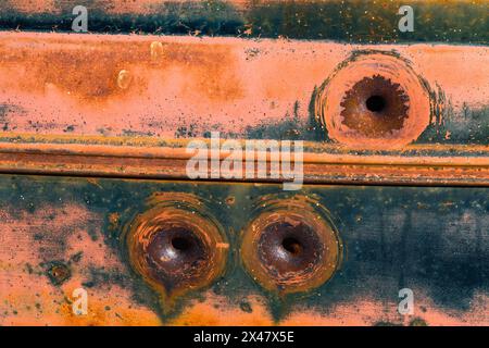 Rost-Abstraktionen in der Wüste Stockfoto