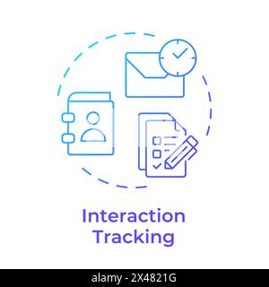 Symbol „Interaction Tracking Blue Gradient Concept“ Stock Vektor