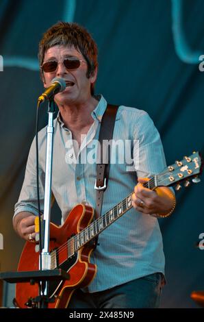 Noel Gallagher's High Flying Birds, V2012, Hylands Park, Chelmsford, Essex, Großbritannien - 18. August 2012 Stockfoto