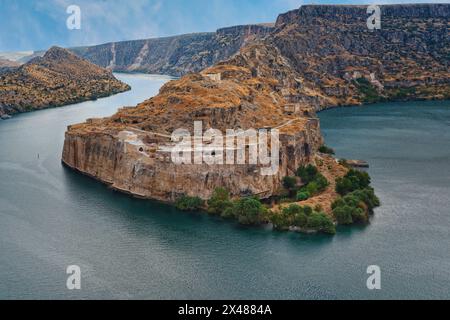 römische Festung Rumkale am Euphrat, Halfeti, Türkei Stockfoto