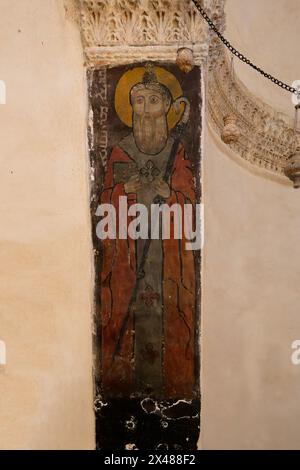 Kloster des Heiligen Ananias, bekannt als Deyrulzafaran oder Safrankloster, Wandmalerei der Kirche, Mardin, Türkei Stockfoto