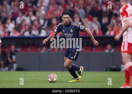 München, Deutschland. April 2024 30. Jude Bellingham von Real Madrid CF im ersten Legspiel der UEFA Champions League zwischen dem FC Bayern München und Real Madrid CF in der Allianz Arena. Endergebnis: FC Bayern München 2: 2 Real Madrid CF Credit: SOPA Images Limited/Alamy Live News Stockfoto