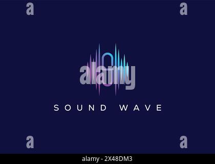 Minimalistisches Logo mit dem Buchstaben S Sound Wave. Modernes Sound Wave-Logo. S Musiklogo Stock Vektor