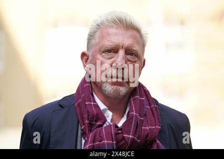 Aktenfoto vom 03/22 von Boris Becker. Der Konkurs des dreimaligen Wimbledon-Champions wurde entlassen, nachdem ein Richter am Obersten Gerichtshof sagte, er habe "alles getan, was er vernünftigerweise tun konnte", um seinen finanziellen Verpflichtungen nachzukommen. Der Deutsche wurde am 21. Juni 2017 für Konkurs erklärt und schuldete Gläubigern fast 50 Millionen Pfund für ein unbezahltes Darlehen von mehr als 3 Millionen Pfund auf seinem Vermögen auf Mallorca, Spanien. Ausgabedatum: Mittwoch, 1. Mai 2024. Stockfoto