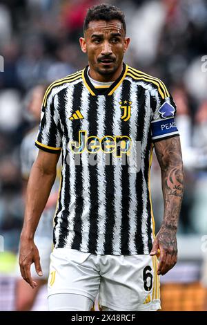 Turin, Italien. April 2024. Allianz Stadion, 27.04.24: Danilo (6 Juventus) während des Spiels der Serie A zwischen Juventus FC und AC Milan im Allianz Stadion in Turin, Italien Fußball (Cristiano Mazzi/SPP) Credit: SPP Sport Pressefoto. /Alamy Live News Stockfoto