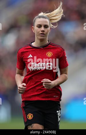 Gemma Evans von Manchester United während des Spiels der Barclays Women's Super League zwischen Leicester City und Manchester United im King Power Stadium Stockfoto