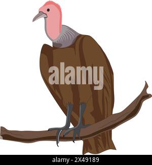 Eagle sitzt auf einem Ast Stock Vektor