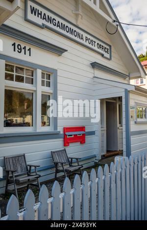 Das alte Postgebäude (erbaut 1911), Whangamomona, Region Manawatu-Whanganui, Nordinsel, Neuseeland Stockfoto