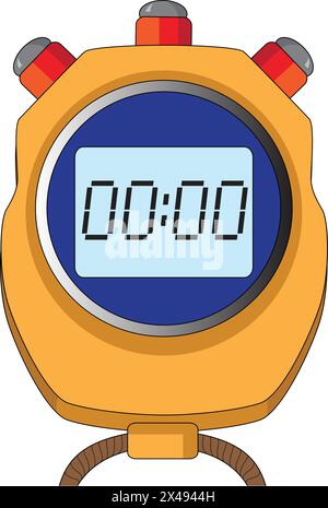 Eine Digitaluhr Stock Vektor