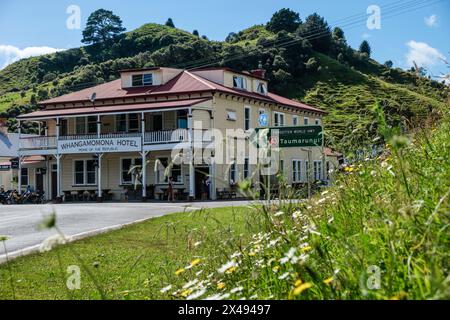 Das Whangamomona Hotel am Forgotten World Highway, North Island, Neuseeland Stockfoto