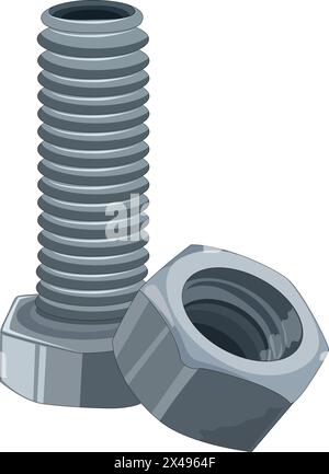Mutter und Bolzen Stock Vektor