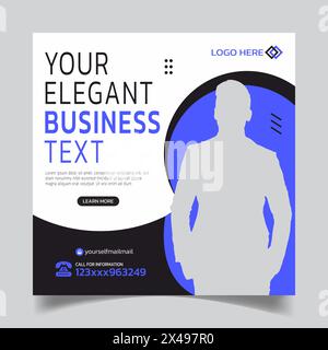 Facebook-Post-Vorlage für Unternehmen und digitale Marketing-Werbung für Instagram Stock Vektor