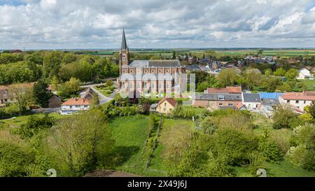 St. Kirche Leger in Le Quesnel, Somme, Frankreich Stockfoto