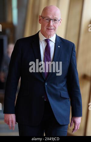 Edinburgh Schottland, Vereinigtes Königreich 01. Mai 2024. John Swinney MSP im schottischen Parlament . Credit sst/alamy Live News Stockfoto