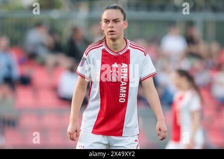 Amsterdam, Niederlande. Mai 2024. AMSTERDAM, 01-05-2024, de. Toekomst, Azerion Eredivisie vrouwen, Ajax - PSV (Frauen), Saison 2023/2024, während des Spiels Ajax - PSV (Frauen), Ajax-Spieler Romee Leuchter Credit: Pro Shots/Alamy Live News Stockfoto