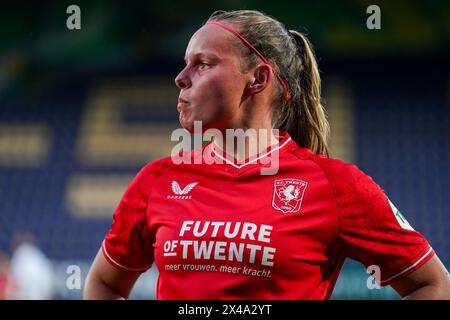 Sittard, Niederlande. Mai 2024. SITTARD, NIEDERLANDE - 1. MAI: Während des niederländischen Azerion Frauen-Eredivisie-Spiels zwischen Fortuna Sittard und FC Twente im Fortuna Sittard Stadion am 1. Mai 2024 in Sittard, Niederlande. (Foto von Joris Verwijst/Orange Pictures) Credit: Orange Pics BV/Alamy Live News Stockfoto