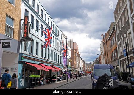 Quo Vadis Private Dining Club Restaurant mit Blick auf die Dean Street in Soho London England Großbritannien KATHY DEWITT Stockfoto