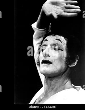 MARCEL MARCEAU (1923–2007) französischer Mimienkünstler im Jahr 1971 Stockfoto