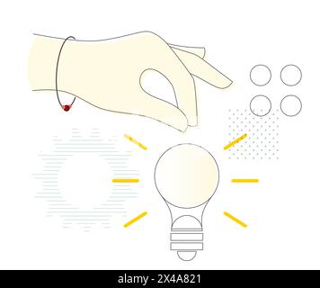 Design Inspiration – die richtige Idee auswählen – Illustration als EPS 10-Datei Stock Vektor