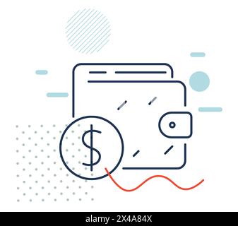 Finanzen – Money Wallet persönliche Einsparung – Stock-Symbol als EPS 10-Datei Stock Vektor