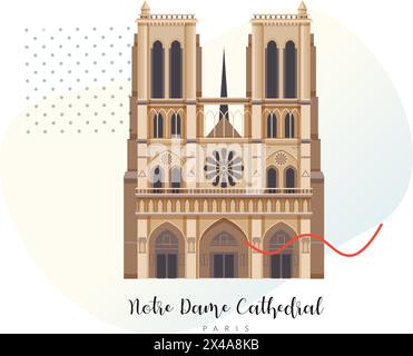 Kathedrale Notre Dame - Paris - Stock Illustration als EPS 10 Datei Stock Vektor