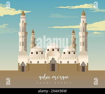 Quba-Moschee, Saudi-Arabien – Stock Illustration als EPS 10-Datei Stock Vektor