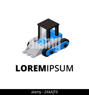 Logo mit Schamomile für Aufdruck und Design. Vektor-Clipart. Stock Vektor