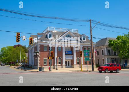 Salem Five Bank in der 2 E Main Street in der Central Street im historischen Stadtzentrum von Georgetown, Massachusetts MA, USA. Stockfoto