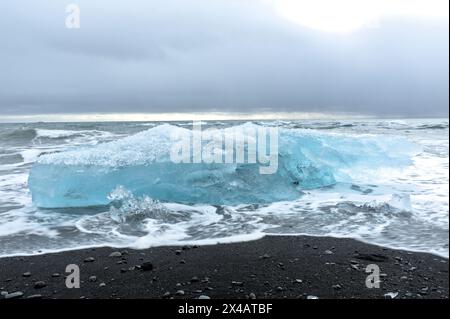 Diamond Beach (Jökulsárlón), an der Südküste Islands Stockfoto