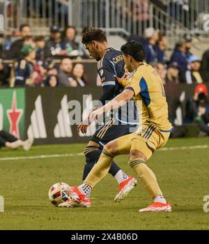 CHESTER, PA, USA - 27. APRIL 2024 - MLS-Spiel zwischen Philadelphia Union und Real Salt Lake im Subaru Park. Stockfoto