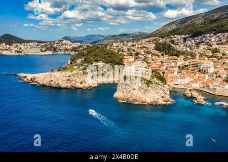 Fort Lovrijenac von Dubrovnik Stadt Kroatien. Festung Lovrijenac, über dem Westhafen. Dubrovnik historische Stadt Kroatien in Dalmatien. UNESCO-Welt Stockfoto