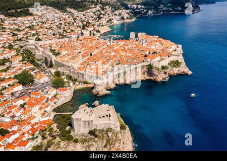 Fort Lovrijenac von Dubrovnik Stadt Kroatien. Festung Lovrijenac, über dem Westhafen. Dubrovnik historische Stadt Kroatien in Dalmatien. UNESCO-Welt Stockfoto