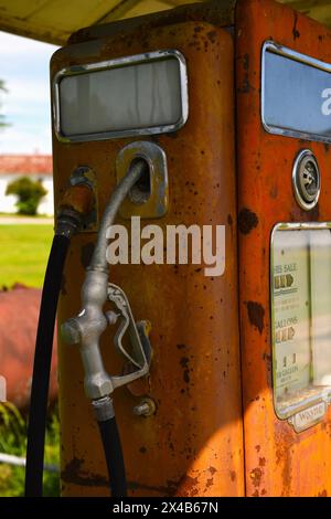 Verlassene Tankstelle in Nitta Yuma, Mississippi. Stockfoto