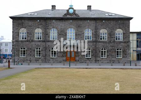 Parlamentsgebäude in Reykjavik, Island Stockfoto