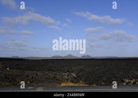 Landschaft auf der Halbinsel Reykjanes, südlich von Island Stockfoto