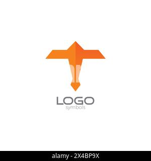 T einfaches Logo-Design für Initial oder Ihre Marke. T-Symbol Vektor Stock Vektor