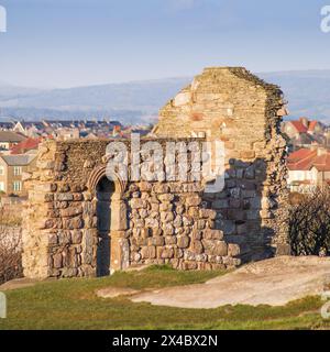 St Patrick's Chapel Heysham, Lancashire, England, Vereinigtes Königreich, Scheduled Ancient Monument. Stockfoto