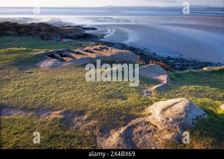 St Patrick's Chapel Heysham, Lancashire, England, Vereinigtes Königreich, Scheduled Ancient Monument. Stockfoto