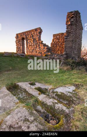 St Patrick's Chapel Heysham, Lancashire, England, Vereinigtes Königreich, Scheduled Ancient Monument. Stockfoto