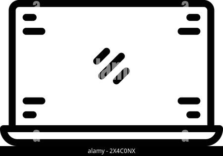 Symbol für Laptop, Mikrocomputer Stock Vektor