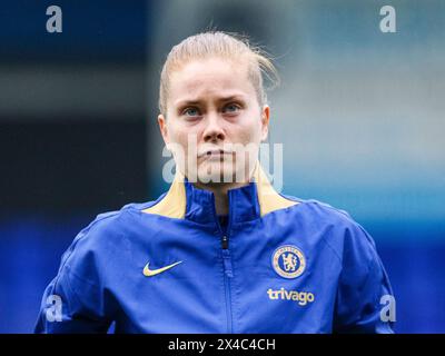 Prenton Park Stadium, Großbritannien. Mai 2024. Sjoeke Nusken (6 Chelsea) während der Barclays Women Super League zwischen Liverpool und Chelsea im Prenton Park Stadium in Liverpool, England 1. Mai 2024 | Foto: Jayde Chamberlain/SPP. Jayde Chamberlain/SPP (Jayde Chamberlain/SPP) Credit: SPP Sport Press Photo. /Alamy Live News Stockfoto