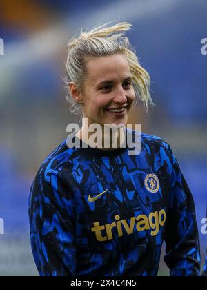 Prenton Park Stadium, Großbritannien. Mai 2024. Nathalie Bjorn (39 Chelsea) während der Barclays Women Super League zwischen Liverpool und Chelsea im Prenton Park Stadium in Liverpool, England 1. Mai 2024 | Foto: Jayde Chamberlain/SPP. Jayde Chamberlain/SPP (Jayde Chamberlain/SPP) Credit: SPP Sport Press Photo. /Alamy Live News Stockfoto