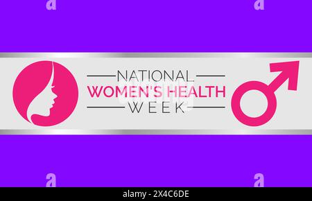 National Women's Health Week Gesundheitsbewusstsein Vektor Illustration. Vektor-Vorlage für Banner, Karte, Hintergrund. Stock Vektor