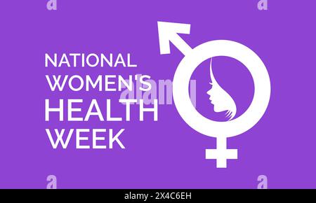 National Women's Health Week Gesundheitsbewusstsein Vektor Illustration. Vektor-Vorlage für Banner, Karte, Hintergrund. Stock Vektor