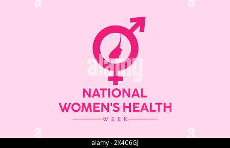 National Women's Health Week Gesundheitsbewusstsein Vektor Illustration. Vektor-Vorlage für Banner, Karte, Hintergrund. Stock Vektor