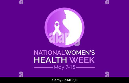 National Women's Health Week Gesundheitsbewusstsein Vektor Illustration. Vektor-Vorlage für Banner, Karte, Hintergrund. Stock Vektor