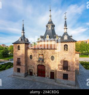 Eremitage der Virgen del Puerto neben dem Fluss Manzanares in der spanischen Hauptstadt Madrid. Stockfoto