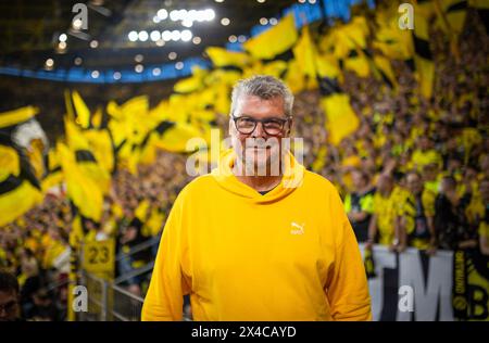 Dortmund, Deutschland. Mai 2024. Stadionsprecher Norbert Dickel Borussia Dortmund - Paris Saint-Germain 01.05.2024 Copyright (nur für journalisti Stockfoto